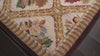 Ivory 6x9'2'' French Aubusson Savonnerie Traditional Botanical Loop Pile Trellis Hand Woven Wool Oriental Area Rug