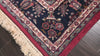 Burgundy 6'2''x9'1'' Sarouk Traditional 200 KPSI Plush Pile Hand Knotted Wool Oriental Area Rug