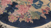 Navy 5x8 Chinese Art Deco Traditional Botanical Oval Shape Antique Hand Knotted Wool Oriental Area Rug
