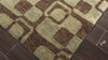 Seafoam Brown 9'11''x13'6'' Tibetan Transitional Art Deco Antique Finish Silky Sheen Hand Knotted New Zealand Wool Oriental Area Rug