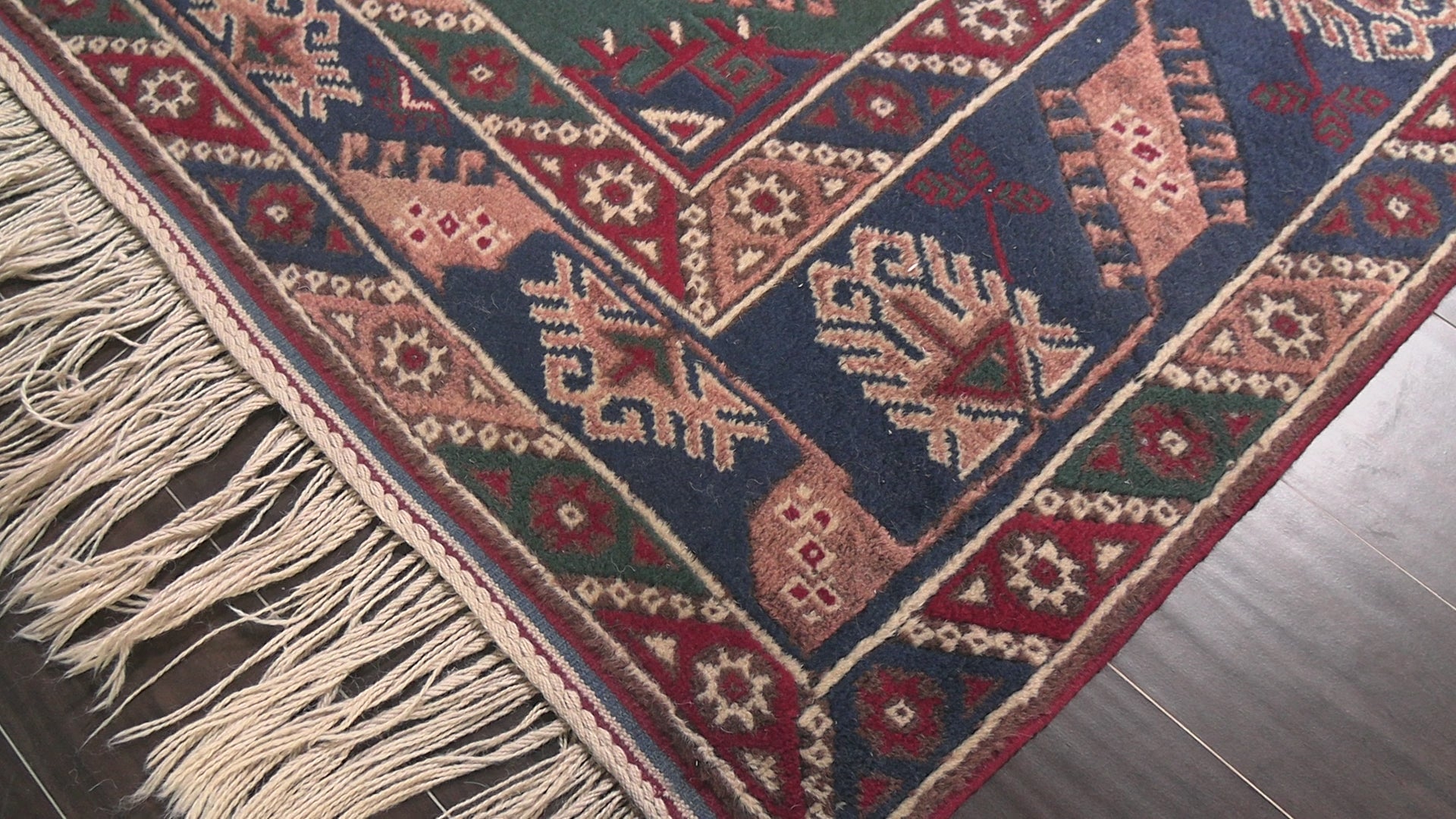 Red 6'7''x9'8'' Shirvan Tribal Geometric Vintage Hand Knotted Wool Oriental Area Rug