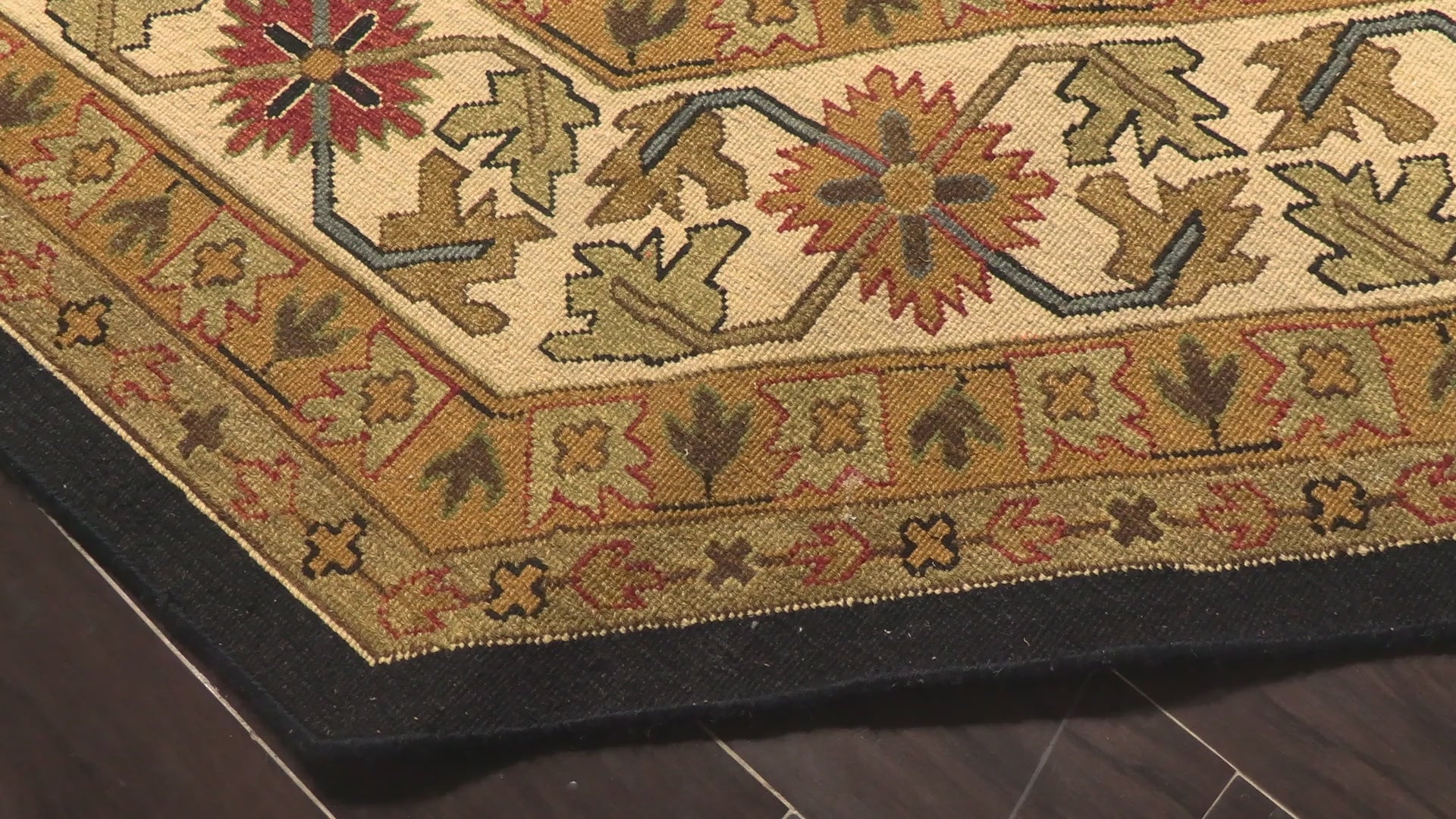 Black Ivory 11'1''x11'1'' Octagon Soumak Traditional Arts & Crafts Super Rare Octagonal Reversible Sourak Hand Knotted Wool Oriental Area Rug