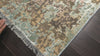 Camel Aqua 7'11''x9'8'' Sherpa Modern Contemporary Abstract High Low Pile Hand Knotted Wool Bamboo Silk Oriental Area Rug