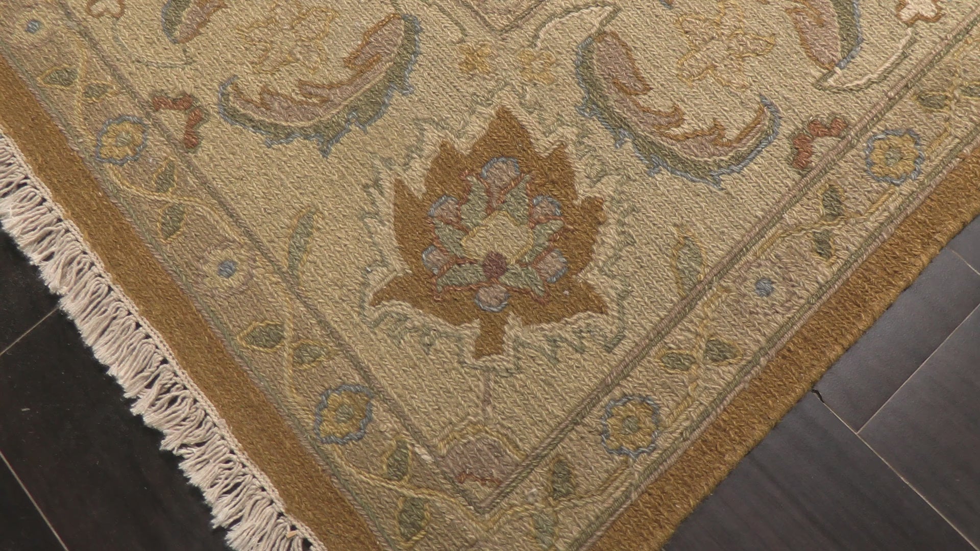 Caramel Beige 8x10 Soumak Traditional Arts & Crafts Reversible Hand Knotted Wool Oriental Area Rug