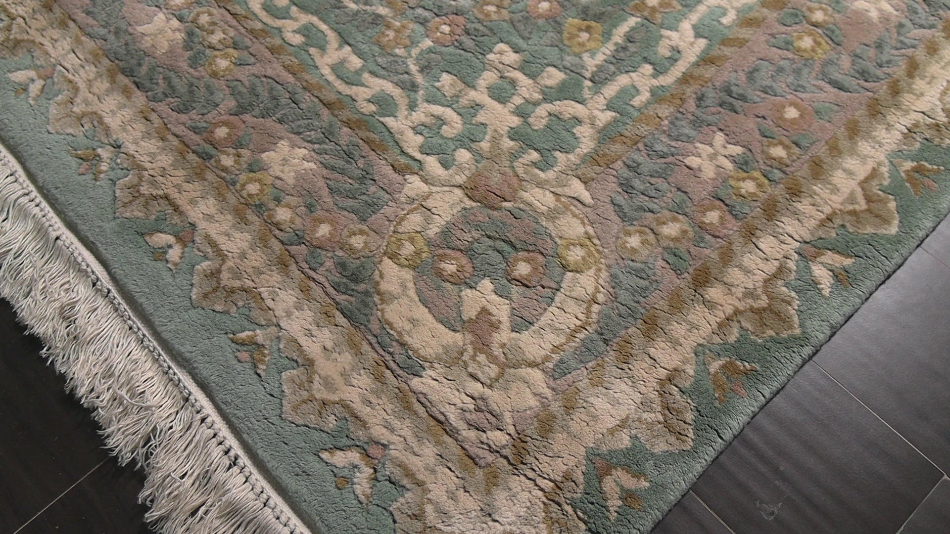 Aqua 6x9 French Aubusson Savonnerie Traditional Plush Pile Velvety Soft Hand Knotted New Zealand Wool Pande Cameron Oriental Area Rug