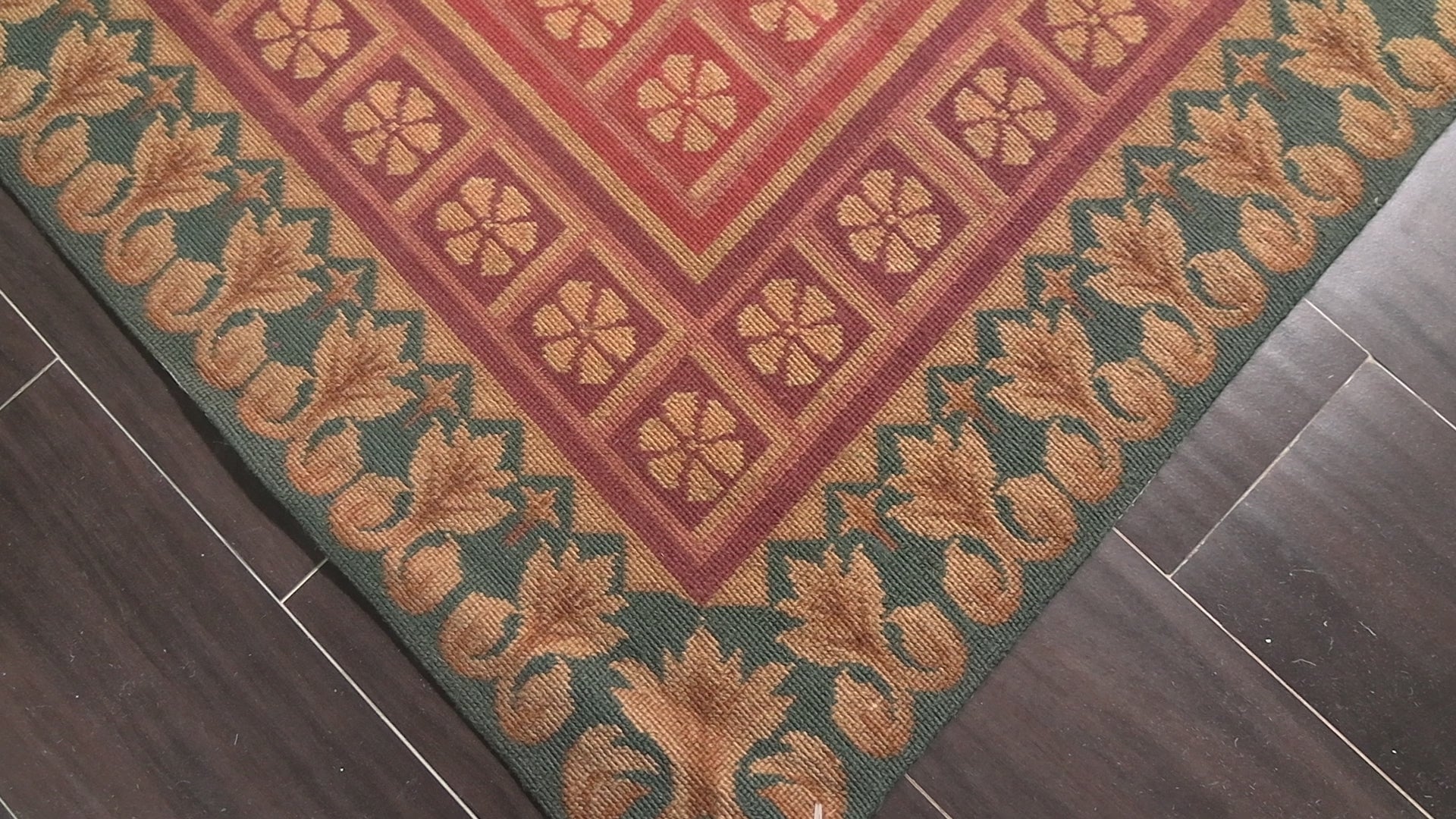 Teal 7'4''x11'7'' French Needlepoint Traditional Flatweave Asmara Classic Medallion Hand Woven Wool Oriental Area Rug