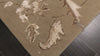 Beige Tan 8'1''x11 Tibetan Transitional Plush Pile Botanical Hand Knotted Wool Bamboo Silk Oriental Area Rug
