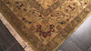 Gold 5'10''x8'10'' Agra Traditional Botanical Plush Pile Hand Knotted Wool Oriental Area Rug