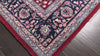 Red 6x9 Indo Kashan Traditional Floral Hand Knotted New Zealand Wool Oriental Area Rug