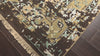 Beige Moss 7'10''x9'8'' Oushak Transitional High Low Pile Hand Knotted Wool Bamboo Silk Oriental Area Rug