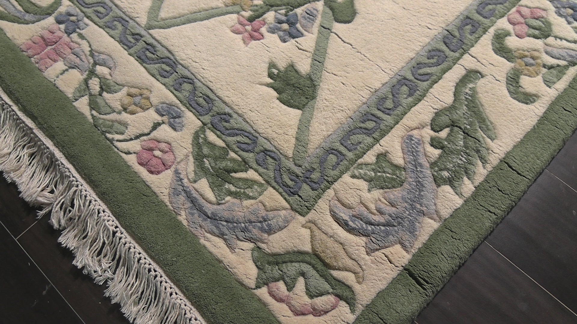 Ivory 6x9 French Aubusson Savonnerie Traditional Plush Pile Velvety Soft Hand Knotted New Zealand Wool Oriental Area Rug