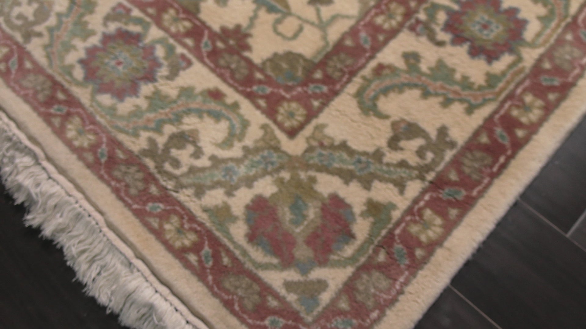 Ivory 5'11''x8'10'' Oushak Arts & Crafts Plush Pile Velvety Soft Silky Sheen Hand Knotted New Zealand Wool Oriental Area Rug