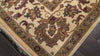 Ivory 8'x8' Square Agra Traditional Botanical Plush Pile Hand Knotted Wool Oriental Area Rug