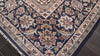 Navy 9'4''x13'4'' Kashan Traditional Low Pile Low Odor Hand Knotted Wool Oriental Area Rug