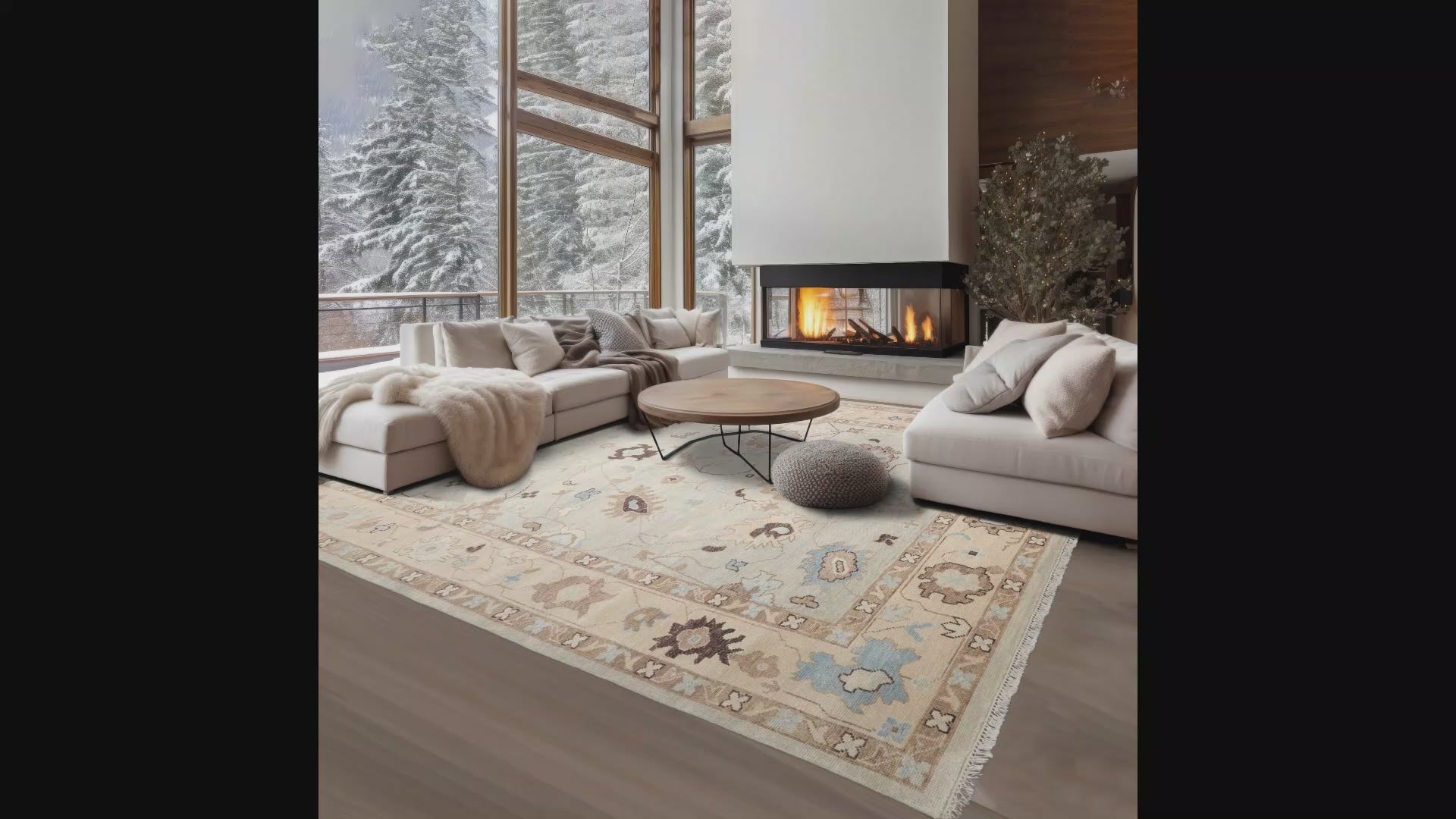 9'x12' Gray Hand Knotted Oushak Oriental Area Rug by LoomBloom