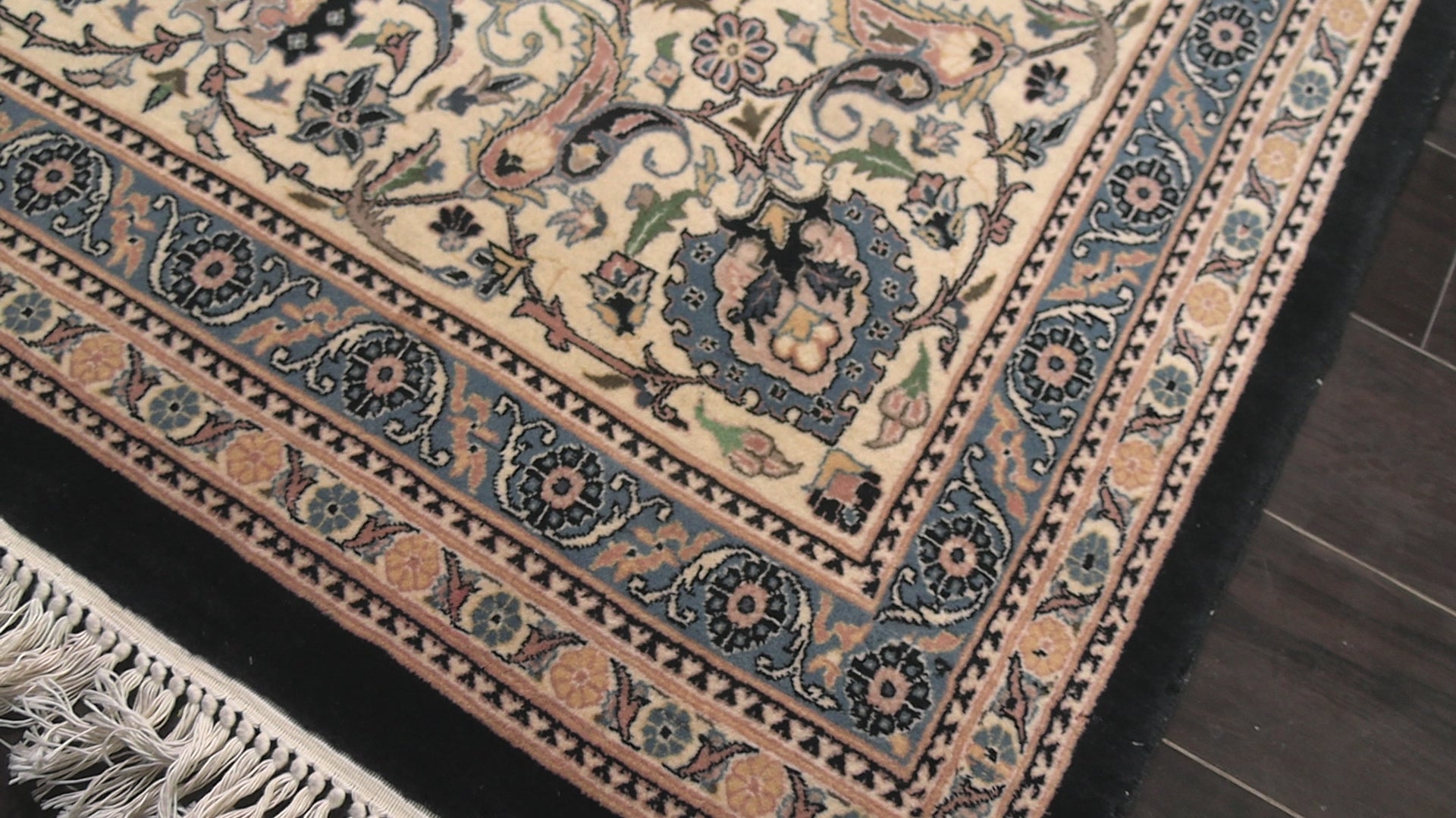 Black 11'11''x18'6'' Pak Persian Traditional 300 KPSI Hand Knotted Wool Oriental Area Rug