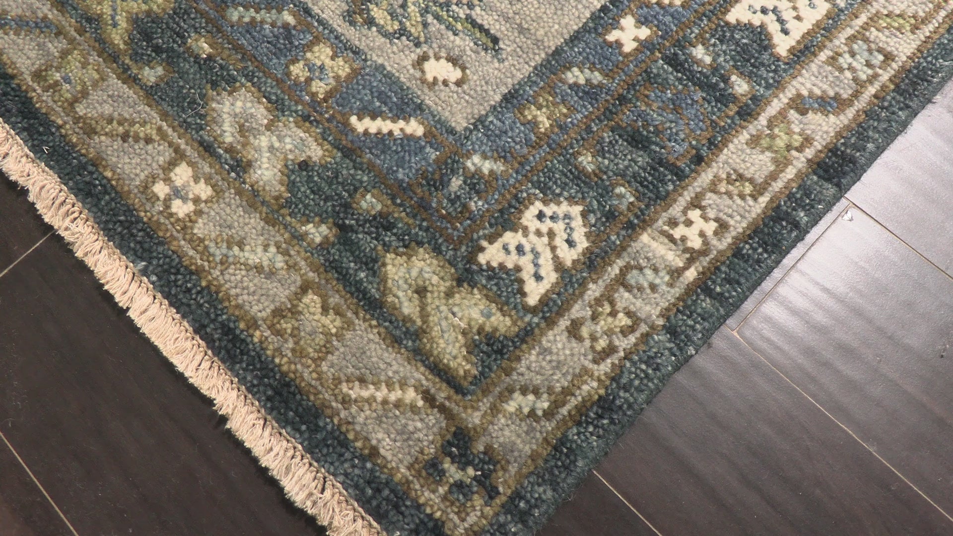 Taupe Beige 8'2''x10 Oushak Modern Contemporary Geometric Hand Knotted Wool Oriental Area Rug
