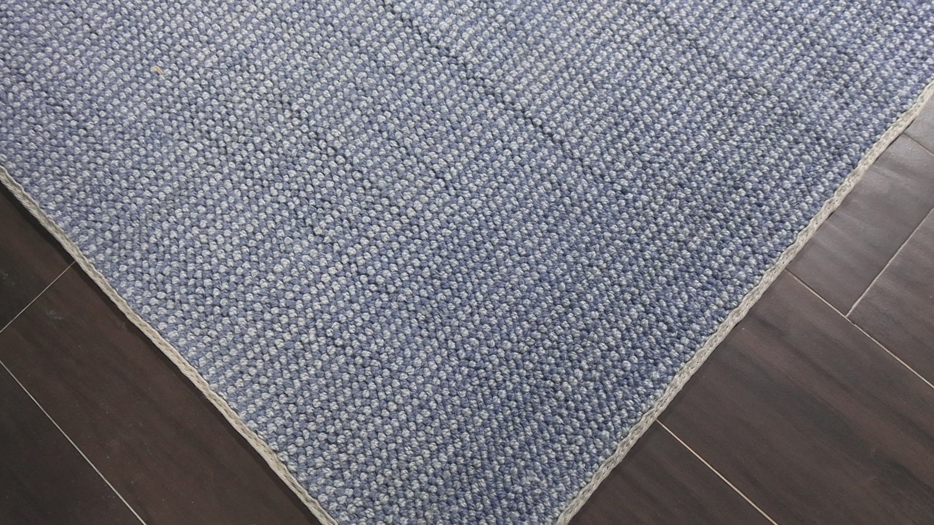 Tone on Tone Blue Multi Size Rug Berber Contemporary Hand Loomed Wool Oriental Area Rug