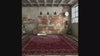 LoomBloom Traditional Burgundy Wool Area Rug Kashan Design Hand Knotted 10'x12'1" 200 KPSI