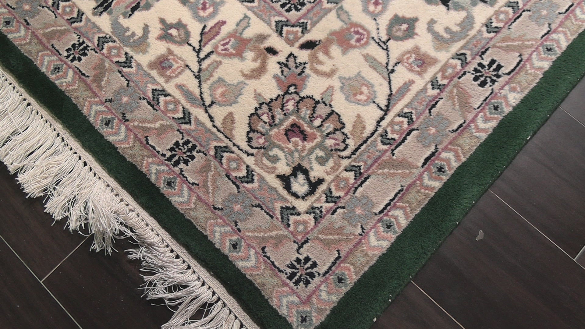 Emerald 7'8''x10 Indo Kashan Traditional Vase Vintage Hand Knotted Wool Oriental Area Rug