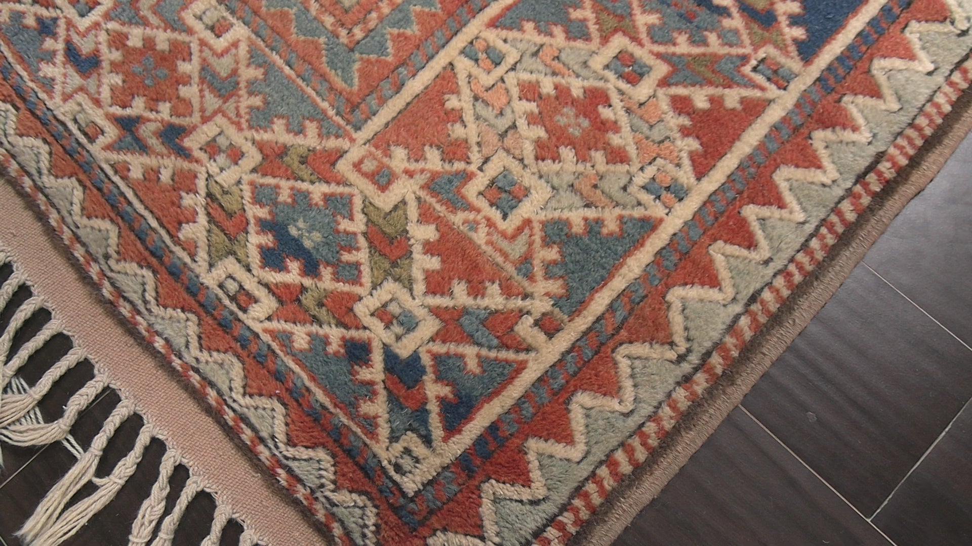 Burnt Orange 6'6''x9'8'' Caucasian Kazak Traditional Medallion Tribal Hand Knotted Wool Oriental Area Rug