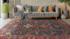 Multi Size Dark Blue, Wine Hand Tufted Handmade 100% Wool Arts & Crafts Oriental Area Rug