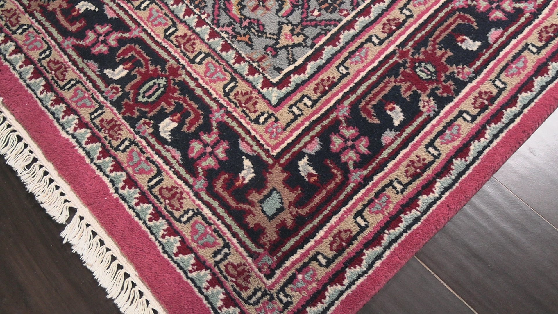 Rose 6x9 Indo Persian Traditional Medallion Hand Knotted Wool Oriental Area Rug
