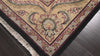 Black 5'11''x8'11'' Agra Traditional Botanical Hand Knotted Wool Oriental Area Rug
