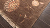Gold Brown 8x10 Agra Transitional Designer Hand Knotted Wool Silk Oriental Area Rug