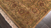 Caramel 5'11''x9'8'' Agra Traditional Botanical Plush Pile Tea Wash Silky Sheen Hand Knotted New Zealand Wool Oriental Area Rug