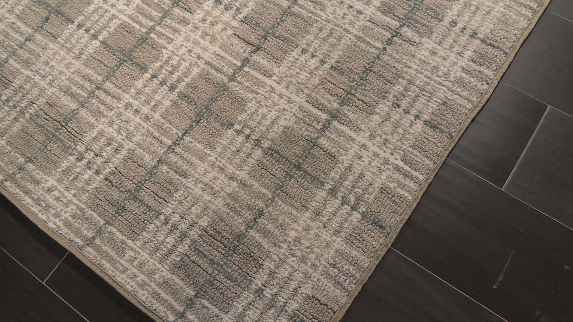 Taupe Ivory Multi Size Rug Contemporary Textured Handmade Hand Loomed Wool Oriental Area Rug