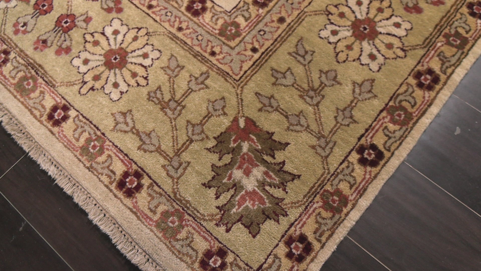 Beige 8'9''x11'9'' Chobi Peshawar Traditional Hand Knotted Wool Oriental Area Rug