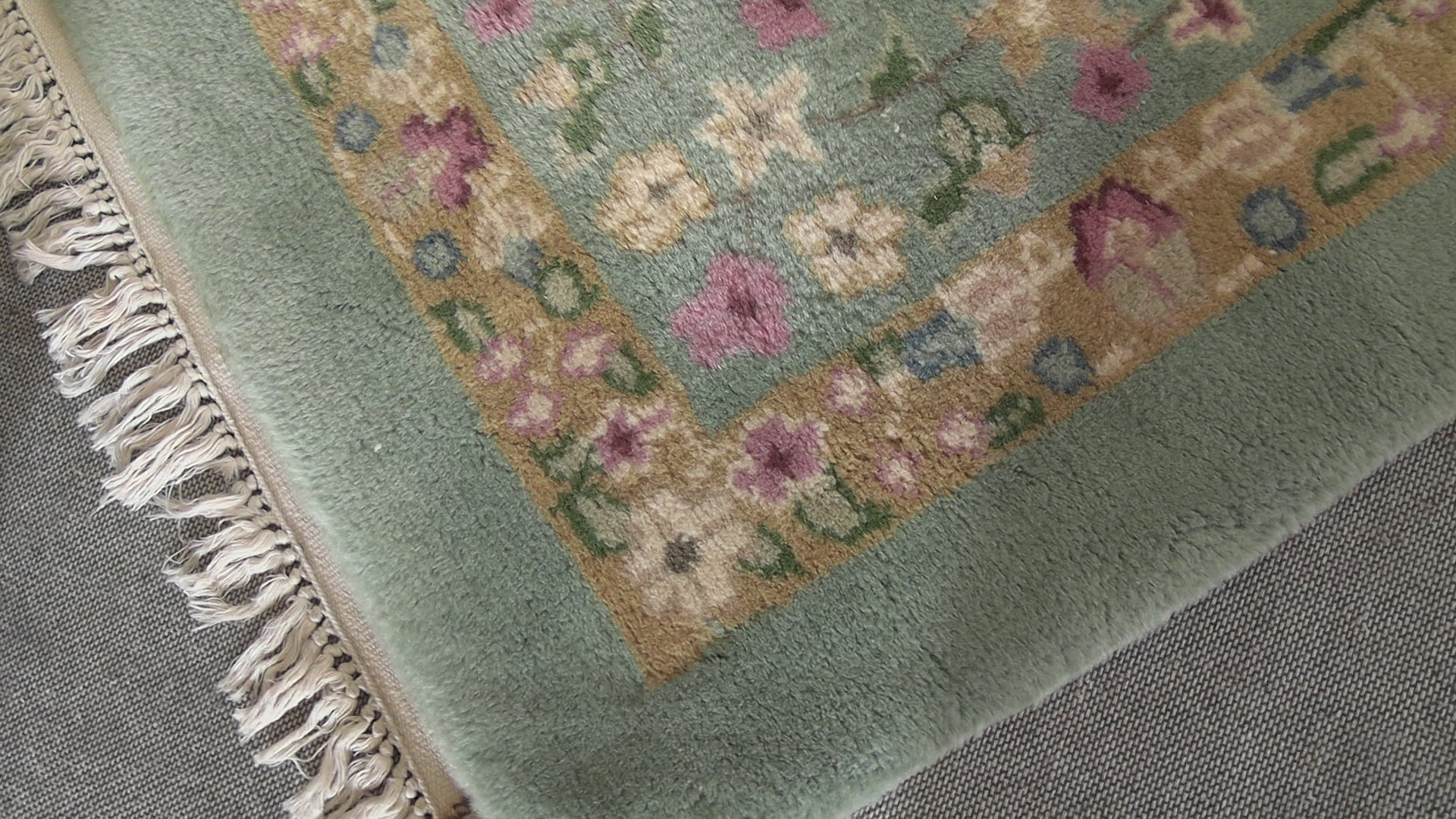 Sea Foam 12x15 Kerman Traditional Plush Pile Hand Knotted Silk Oriental Area Rug