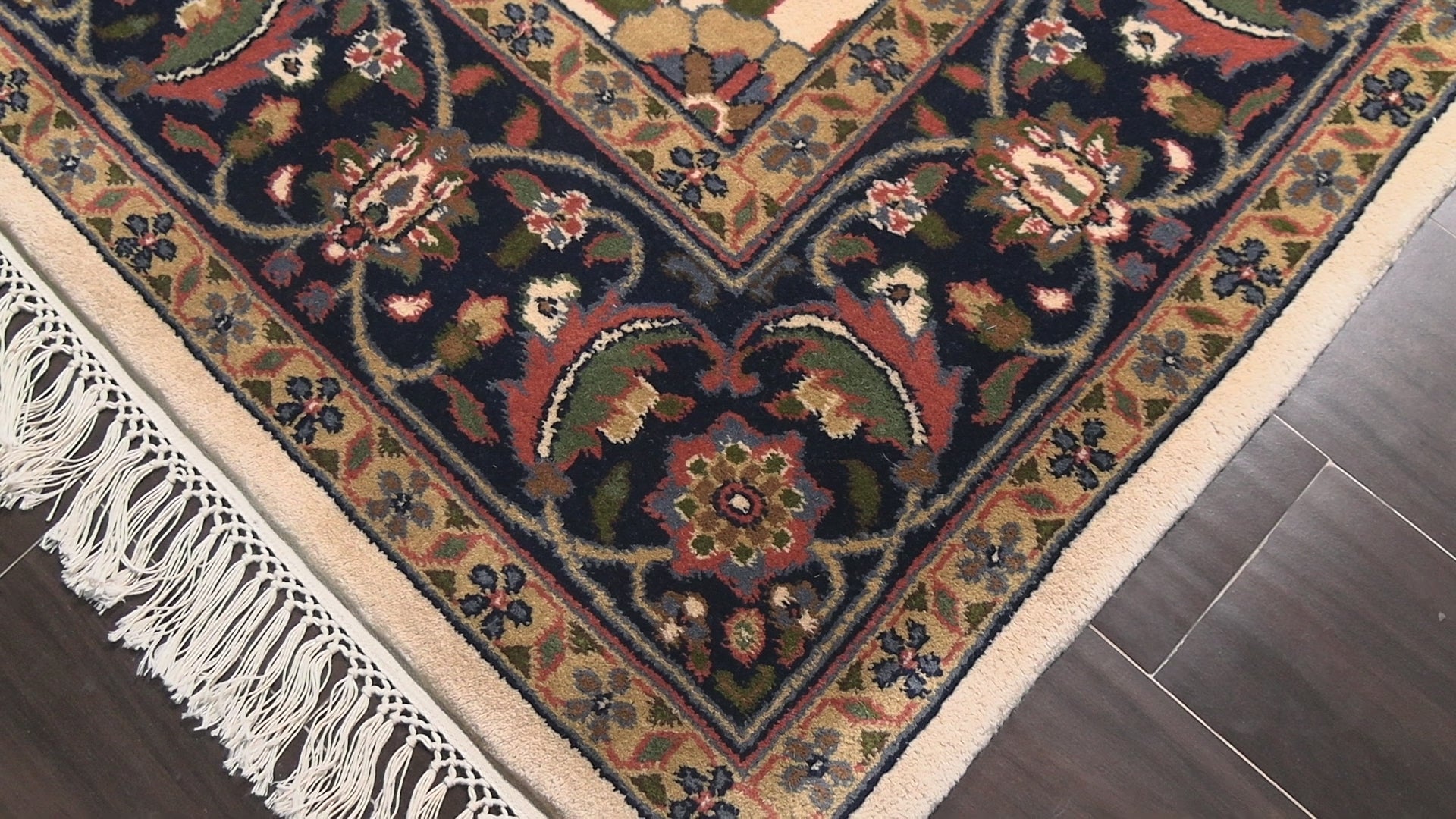 Ivory 6x9 Agra Traditional Hand Knotted Wool Oriental Area Rug