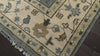 Celadon & Ivory 10x13'11'' Oushak Traditional Floral Hand Knotted Wool Oriental Area Rug