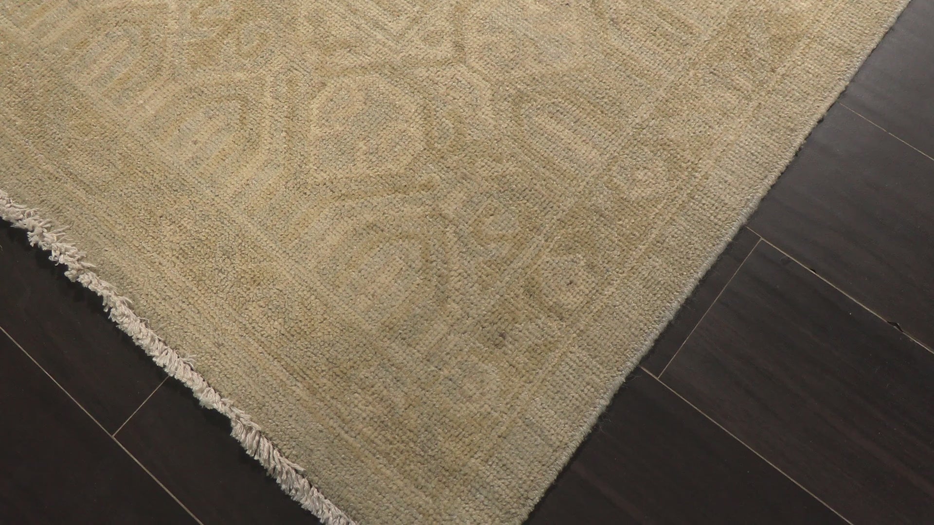 Beige Tan 7'10''x9'6'' Oushak Transitional Hand Knotted Wool Oriental Area Rug