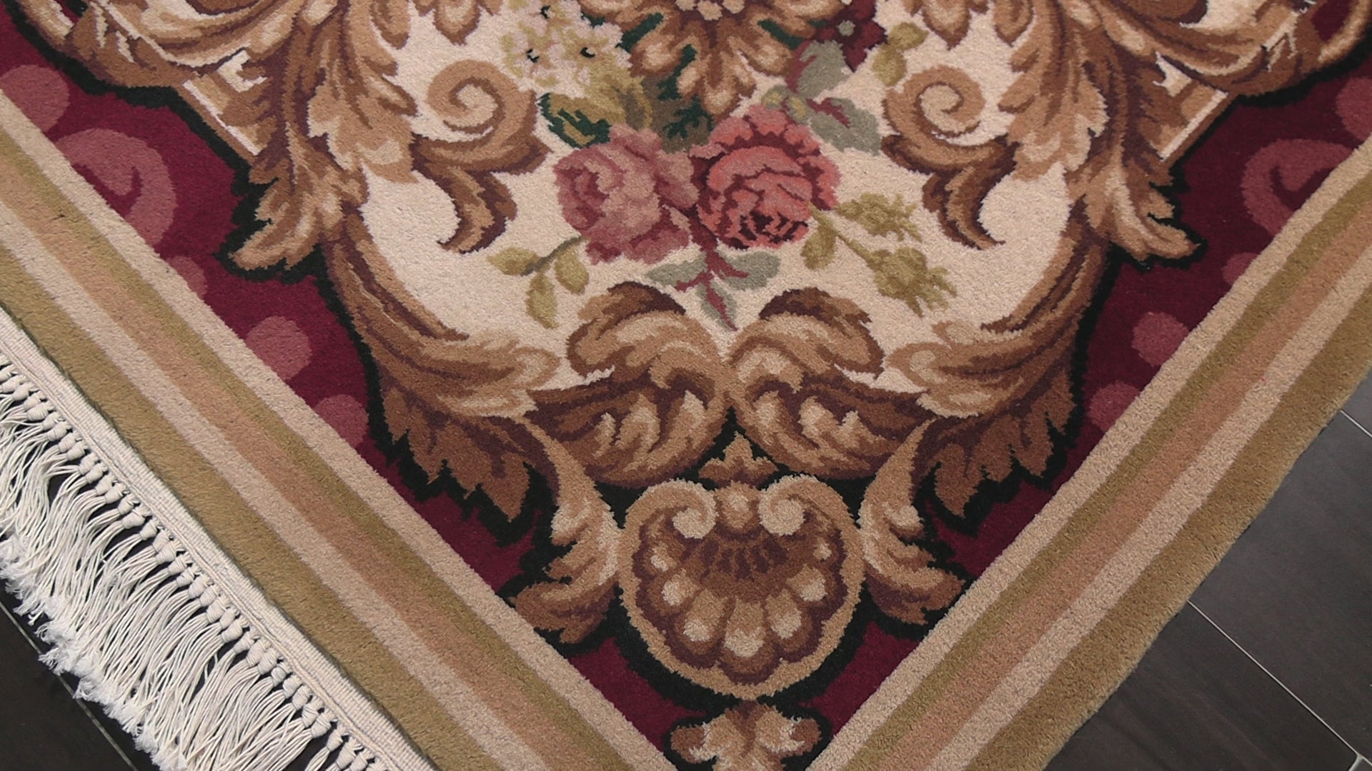 Ivory 8'1''x10 French Aubusson Savonnerie Traditional Botanical 300 KPSI Asmara Classic French Design Hand Knotted Wool Oriental Area Rug