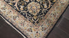 Black 10'2''x13'7'' Kashan Traditional 250 KPSI Master Weaver Signed Low Pile Low Odor Hand Knotted Wool Oriental Area Rug