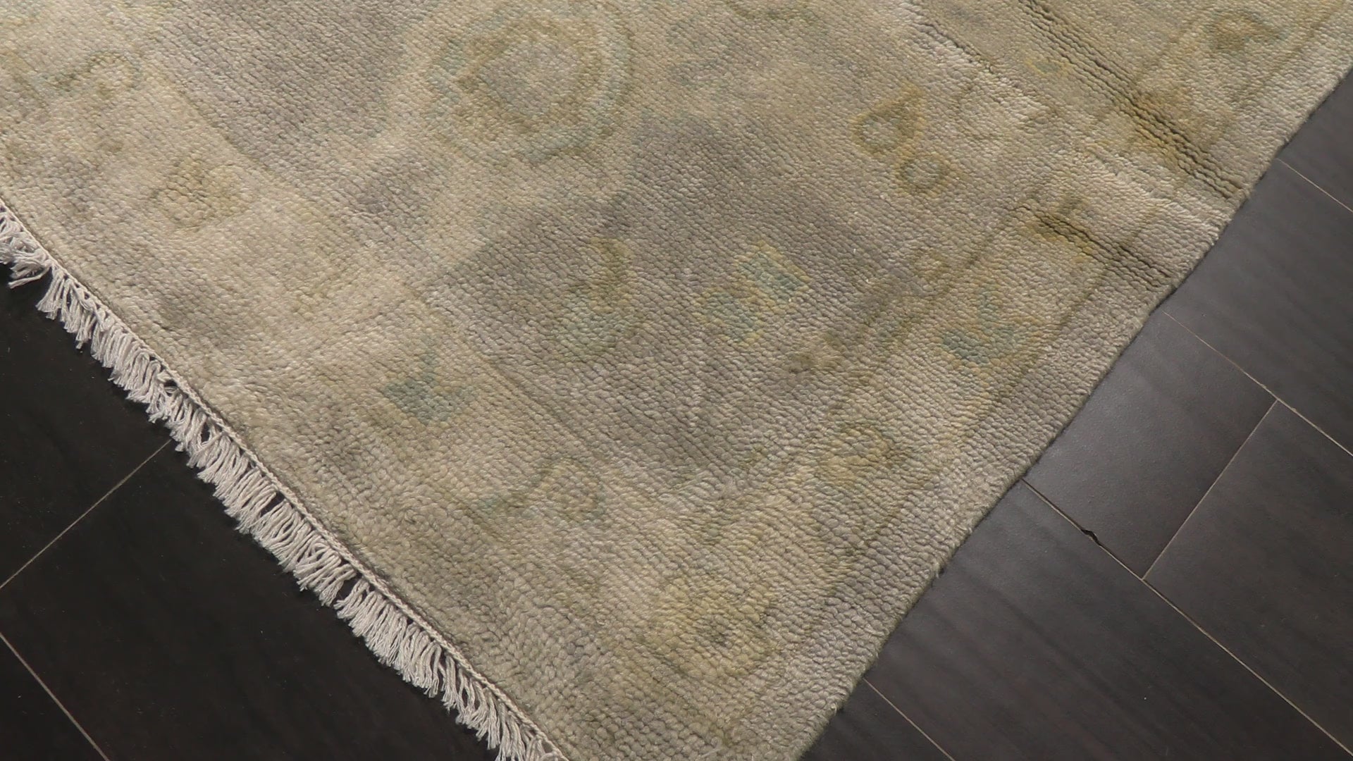 Taupe Beige 8'3''x10'3'' Oushak Transitional Silky Sheen Velvety Soft Hand Knotted New Zealand Wool Oriental Area Rug