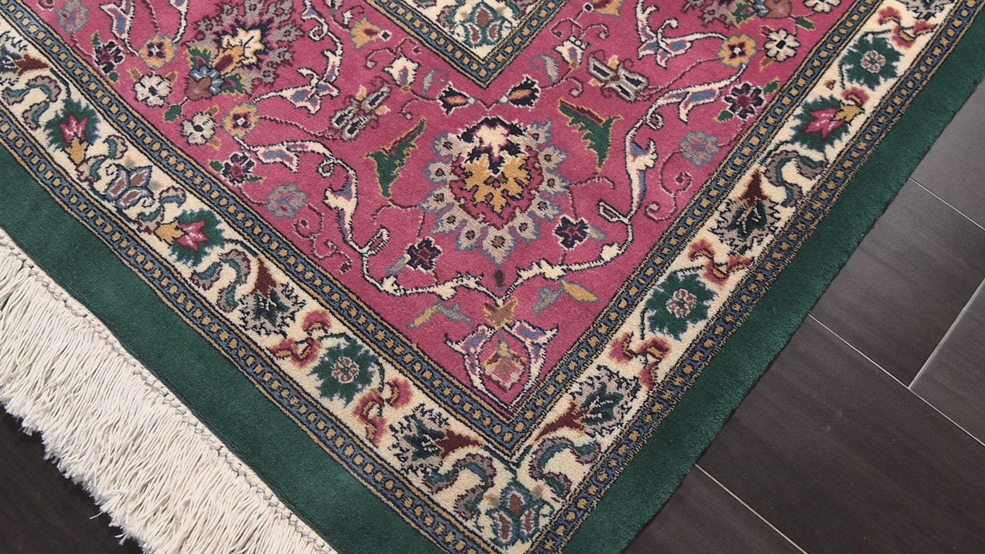 Teal 8'2''x10'2'' Pak Persian Traditional Medallion 300 KPSI Ultra Fine New Zealand Wool Hand Knotted Oriental Area Rug