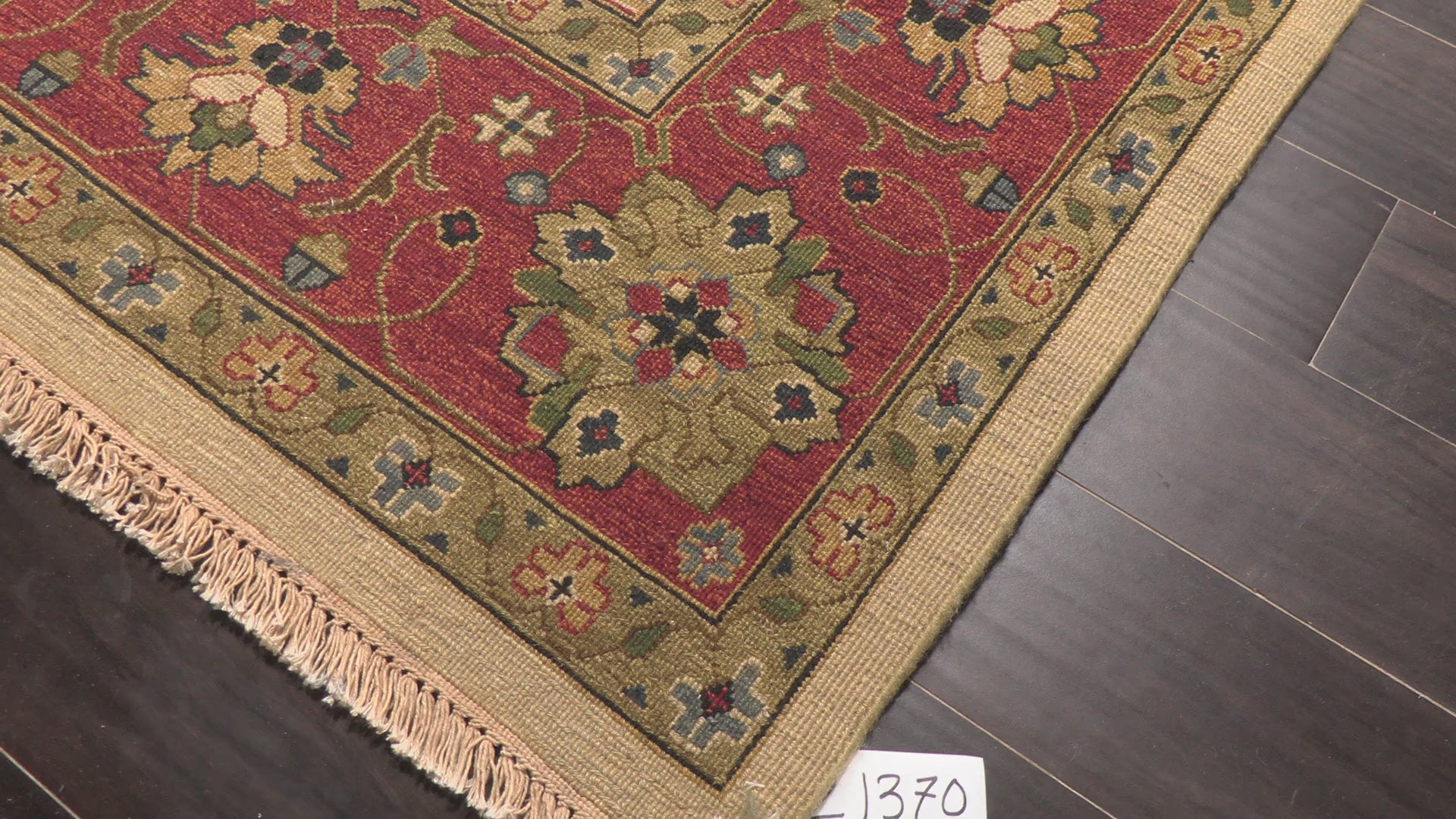 Beige Gold 8x9'11'' Soumak Traditional Arts & Crafts Reversible Hand Knotted Wool Oriental Area Rug