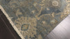 Slate Blue 6'2''x8'10'' Oushak Transitional Hand Knotted Wool Oriental Area Rug