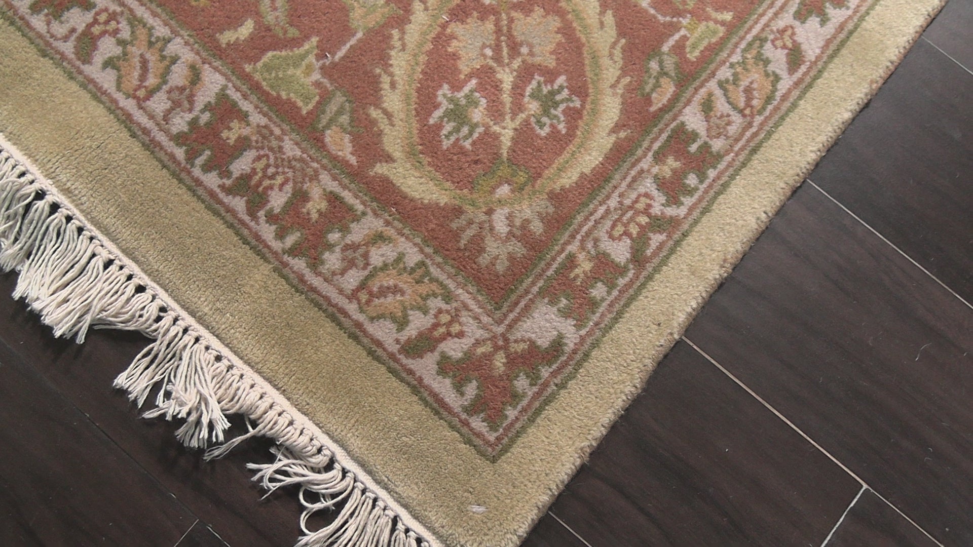 Beige 7'11''x10'1'' Oushak Traditional Hand Knotted Wool Oriental Area Rug