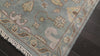 Seafoam  8'1"x9'8'' Oushak Arts & Crafts Hand Knotted Wool Oriental Area Rug