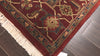 Rust Maroon 7'11''x9'9'' Indo Heriz Traditional Tree of Life Hand Knotted Wool Oriental Area Rug