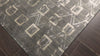 Tone on Tone Gray 8'8''x9'10'' Indo-Tibetan Modern Contemporary Hand Loomed Wool Bamboo Silk Oriental Area Rug