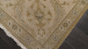 Gold 8'2''x9'6'' Agra Traditional Hand Knotted Wool Oriental Area Rug