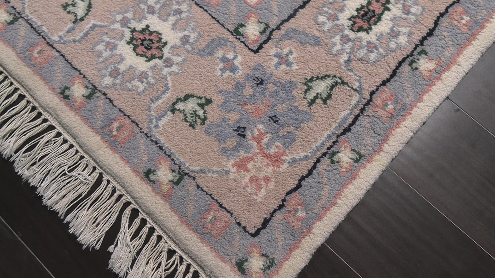 Ivory 6x9 Indo Persian Traditional Floral Plush Pile Hand Knotted Wool Oriental Area Rug