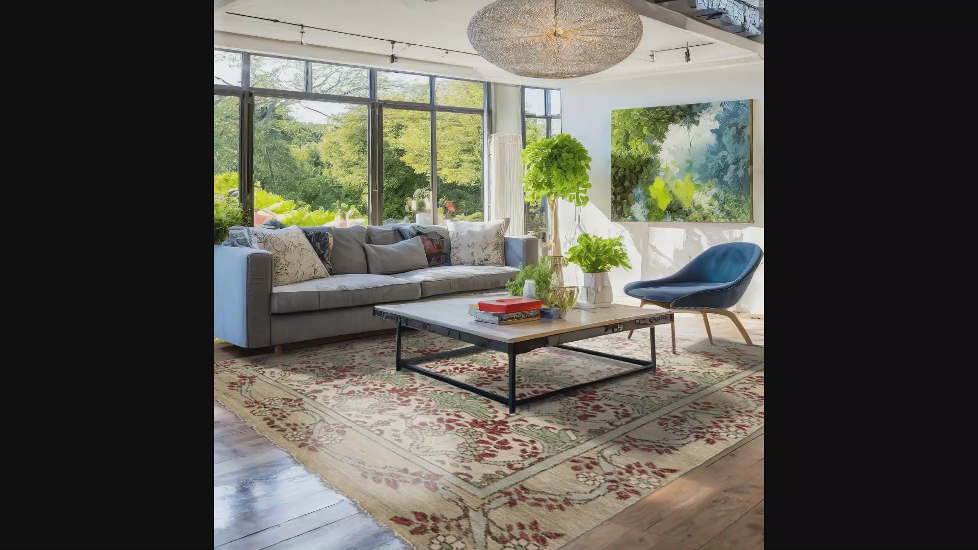 LoomBloom Beige Arts & Crafts/Mission Oushak Wool Oriental Rug Multi Sizes Hand Knotted