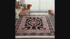 Balch 6x9 Hand Knotted Aubusson Savonnerie 100% Wool Asmara Traditional Oriental Area Rug Black, powder Blue Color